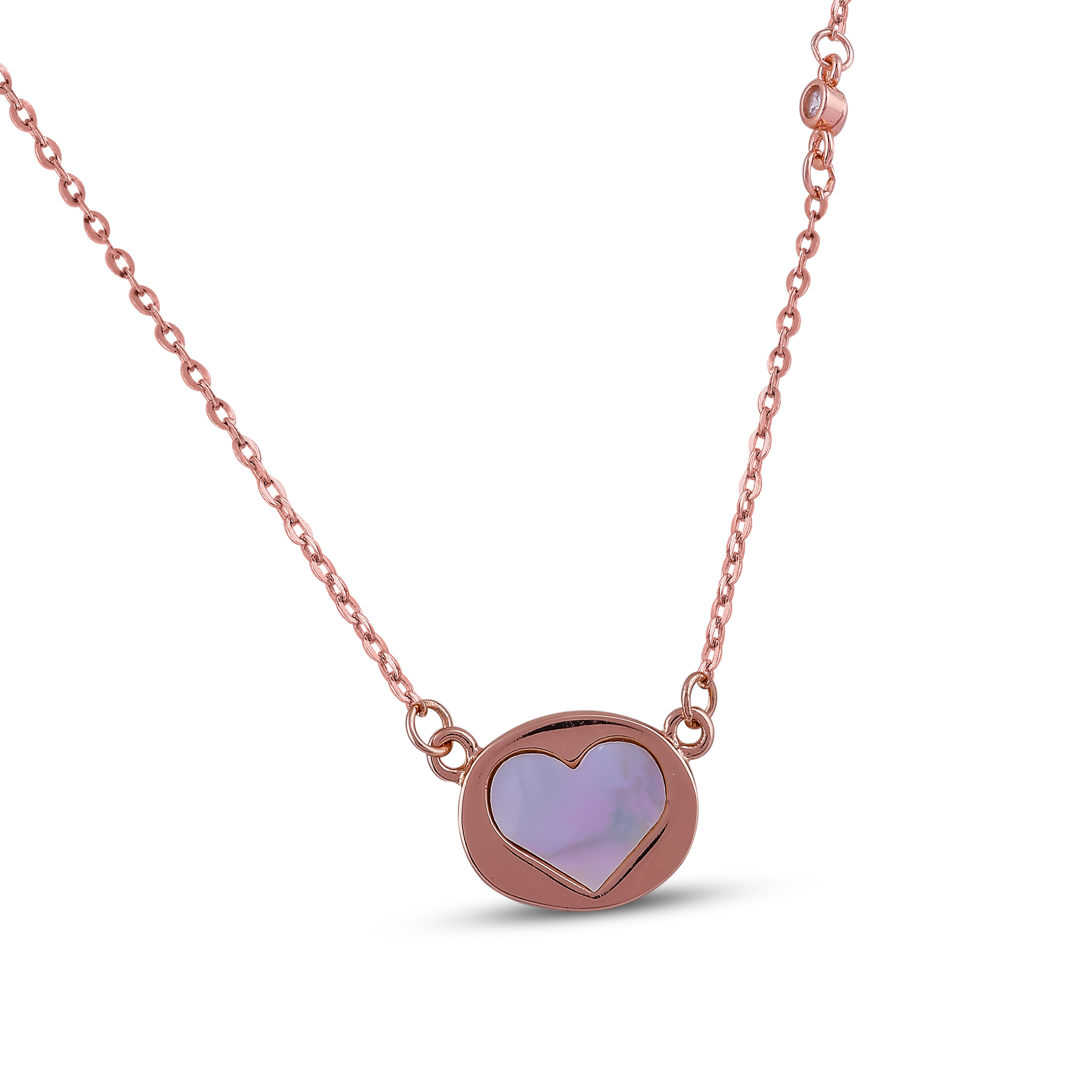 Rose Gold Heart Pendant Necklace