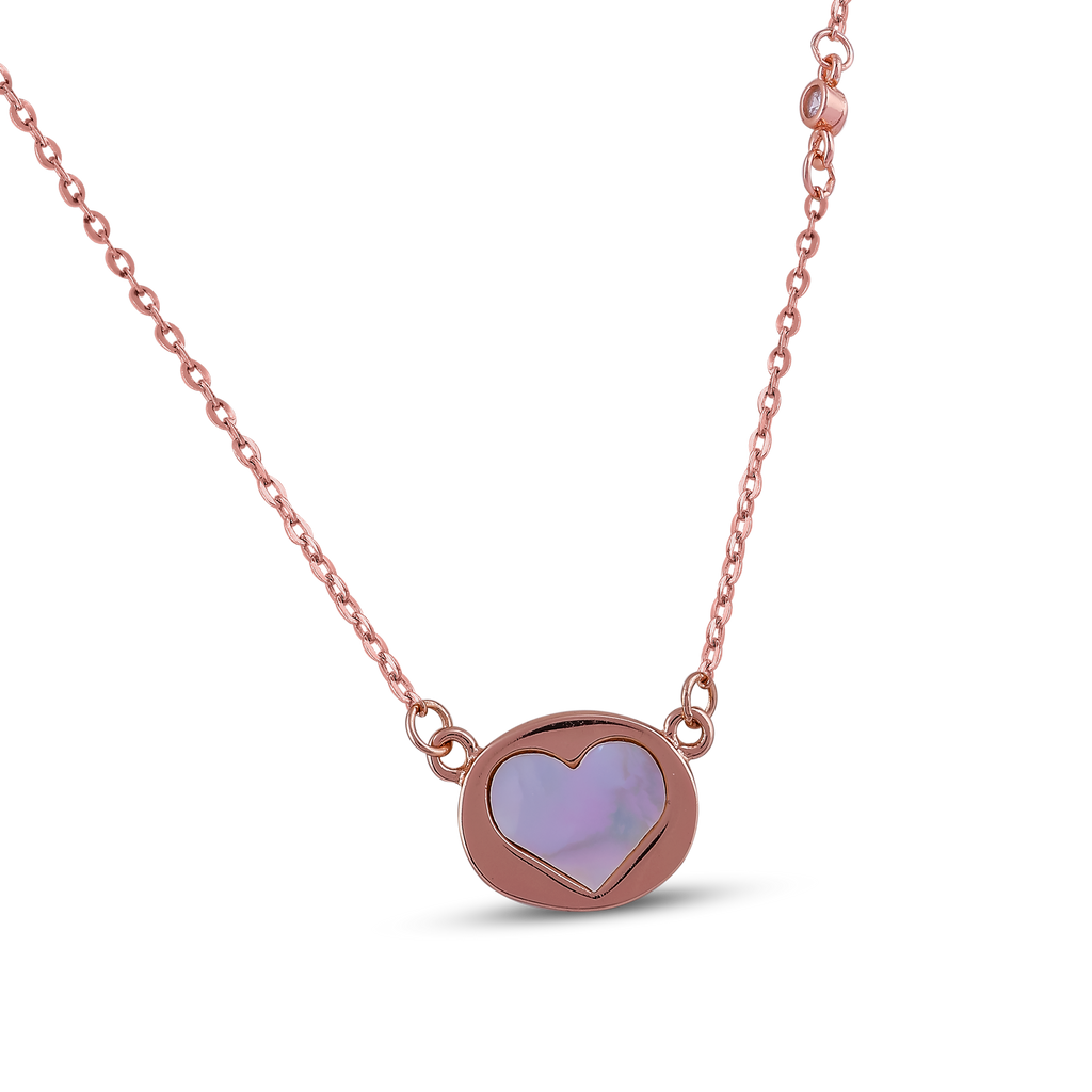 Rose Gold Heart Pendant Necklace