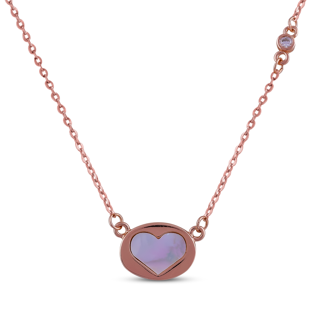 Rose Gold Heart Pendant Necklace