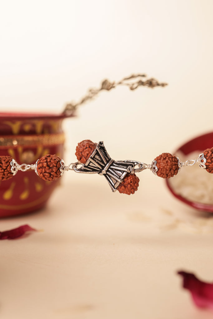Rudraksh Rakhi combines traditional