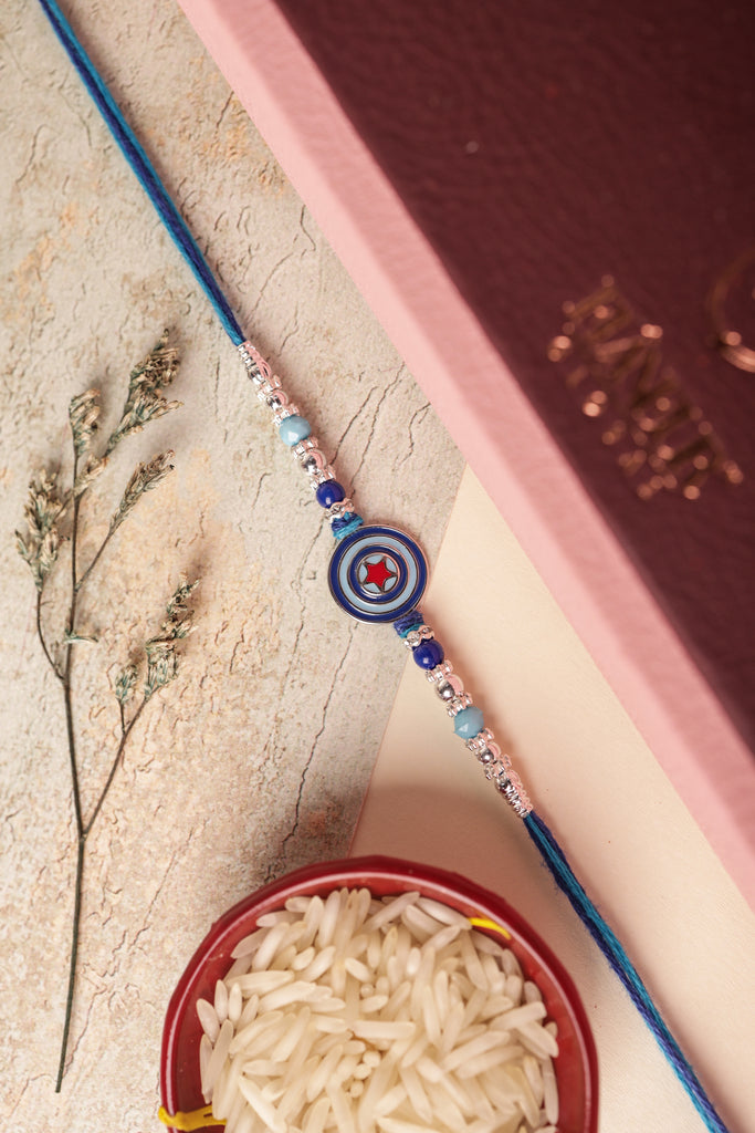 Rakhi with a unique American-inspired design