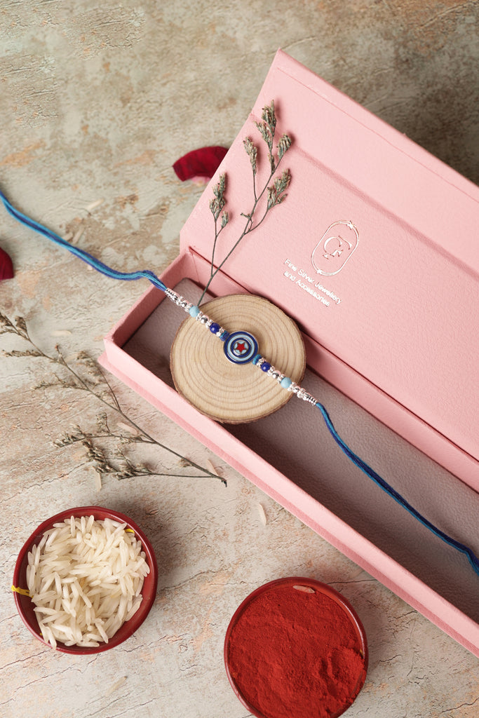 Rakhi with a unique American-inspired design