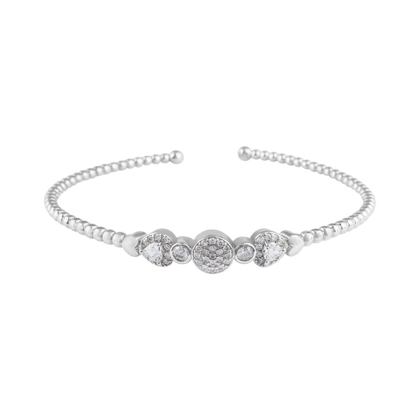 Crystal Cluster Open Cuff Bracelet