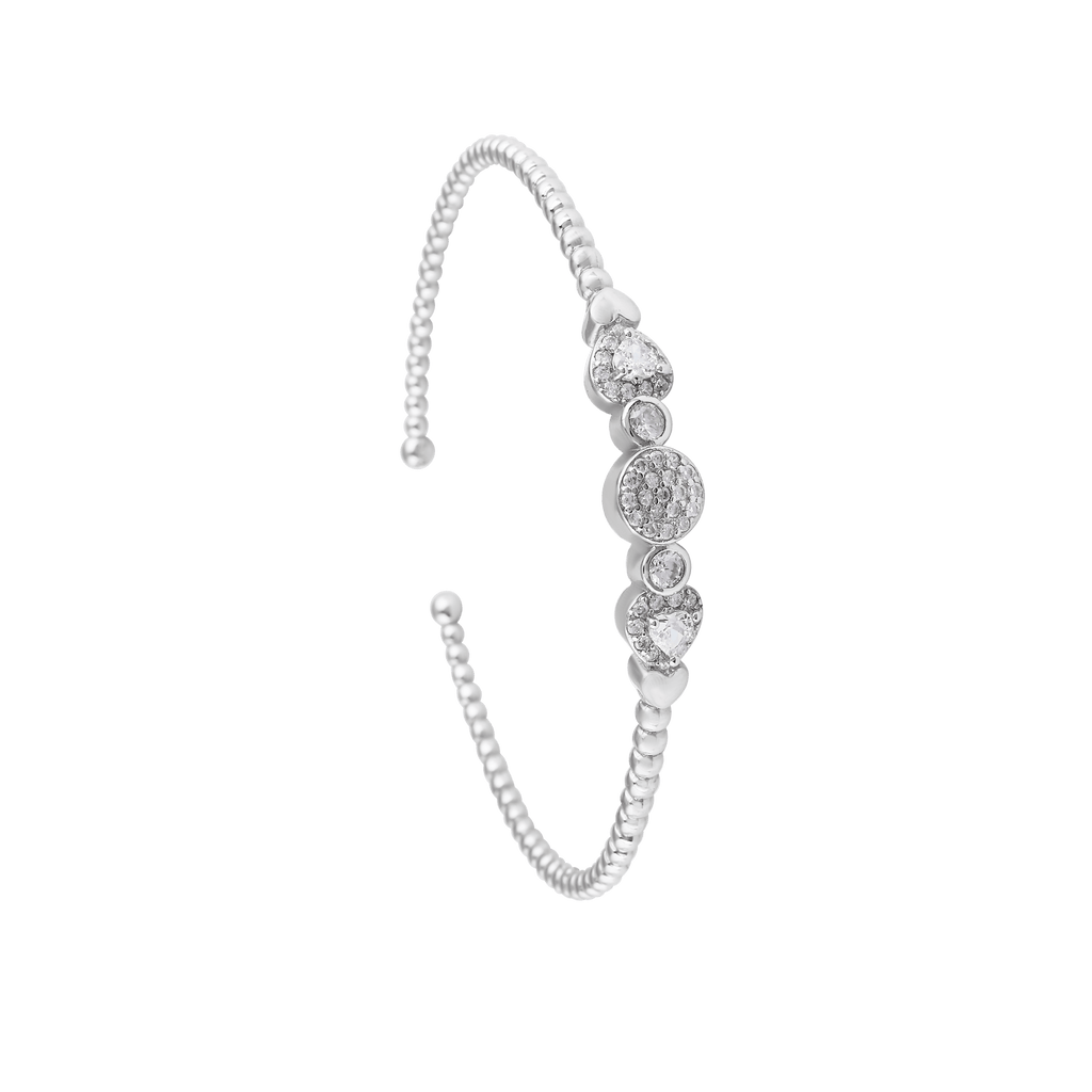 Crystal Cluster Open Cuff Bracelet