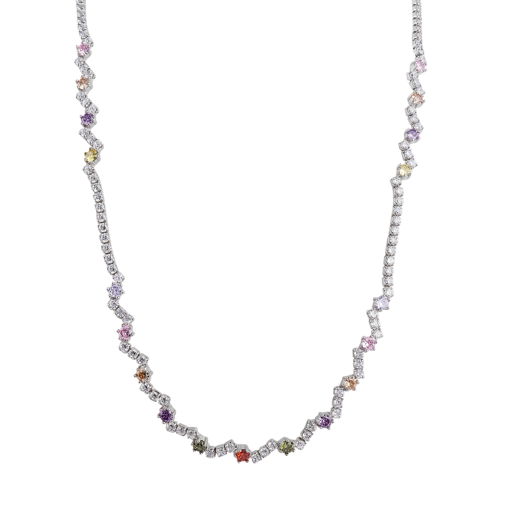 Radiant Spectrum Stone Necklace