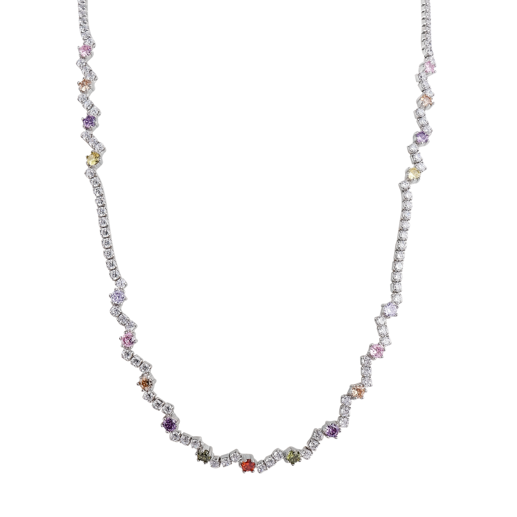 Radiant Spectrum Stone Necklace