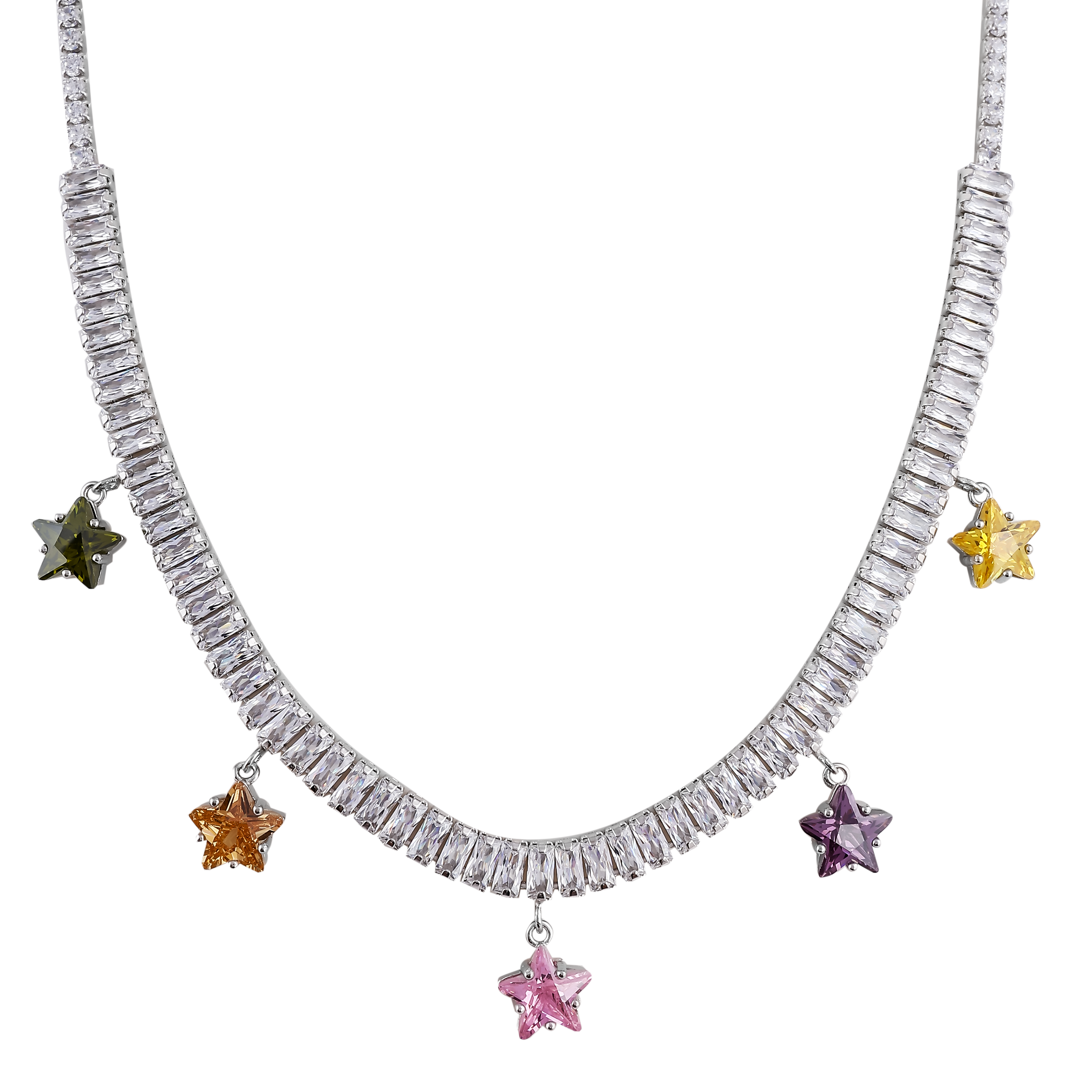 Necklace  – Star Charm Baguette Necklace