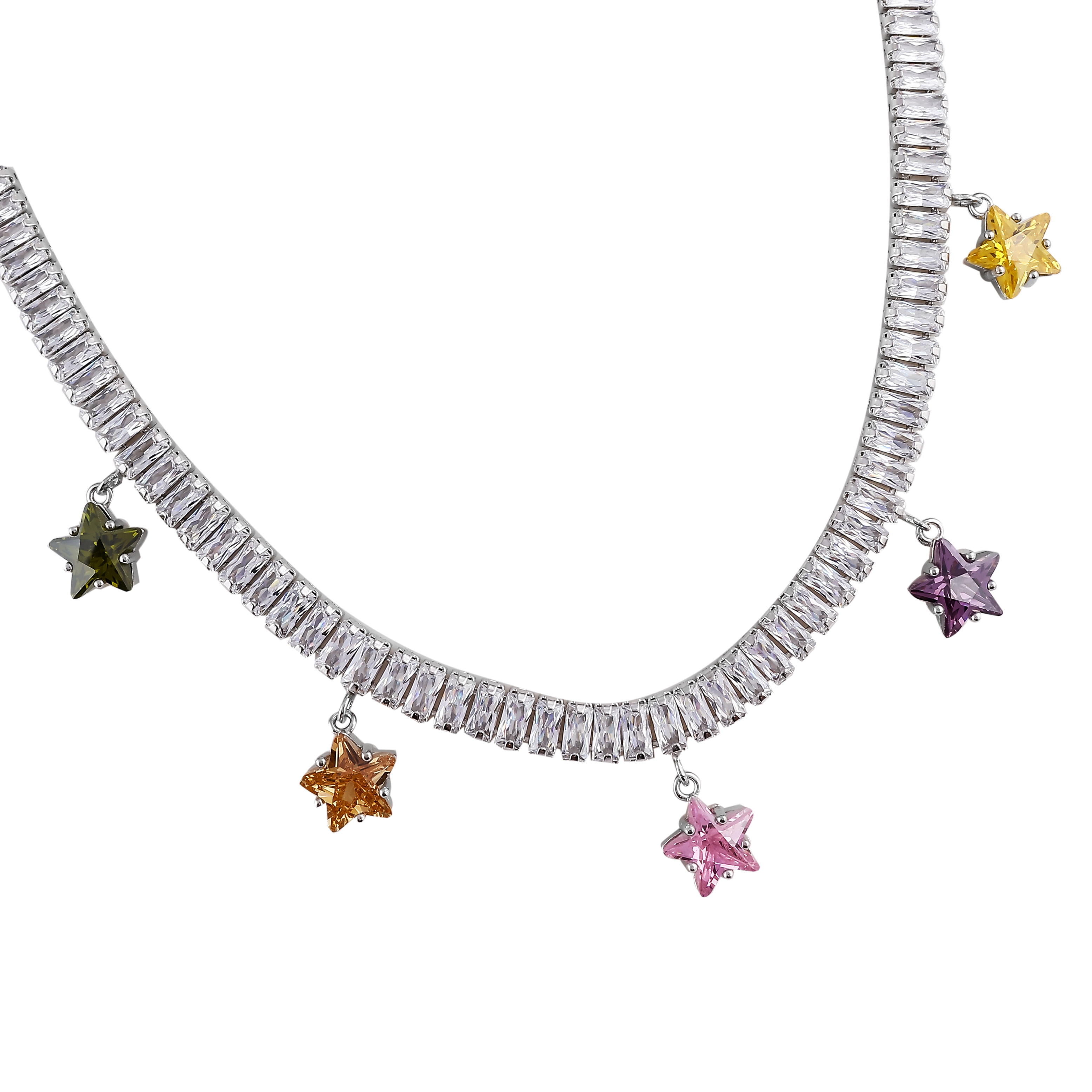 Necklace  – Star Charm Baguette Necklace