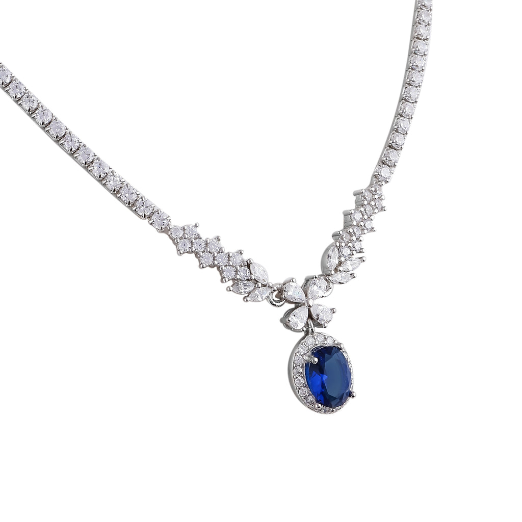 Necklace I – Sapphire Elegance Drop Necklace