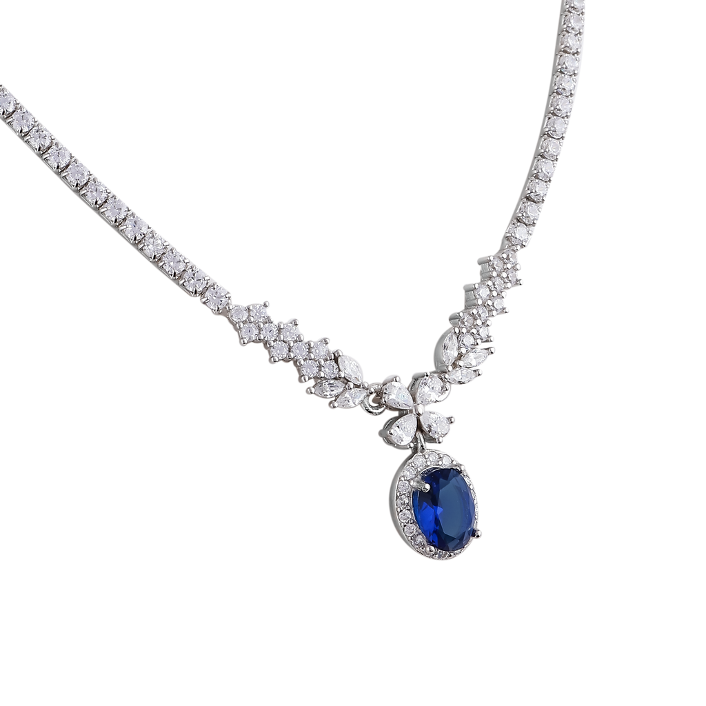 Necklace I – Sapphire Elegance Drop Necklace