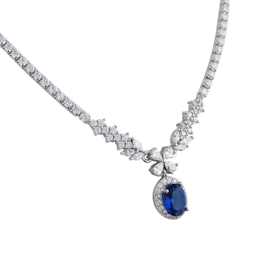 Necklace I – Sapphire Elegance Drop Necklace