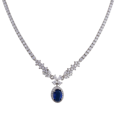 Necklace I – Sapphire Elegance Drop Necklace