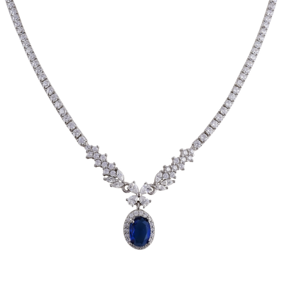 Necklace I – Sapphire Elegance Drop Necklace