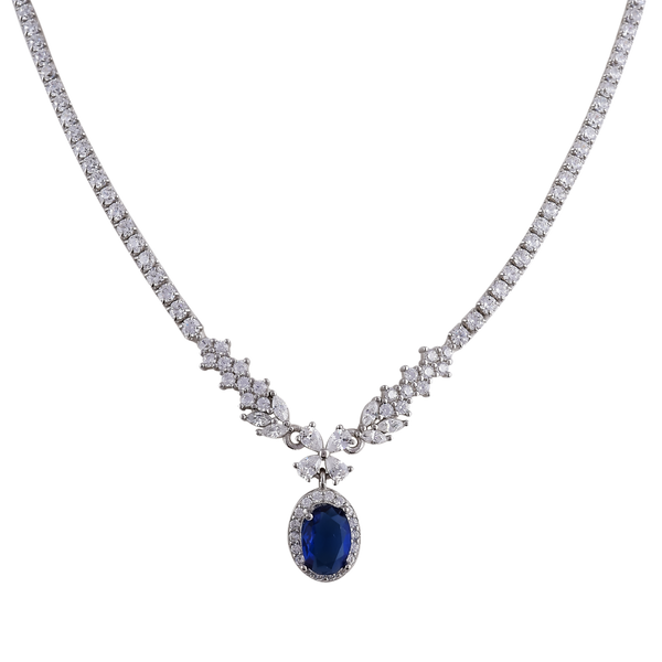 Necklace I – Sapphire Elegance Drop Necklace