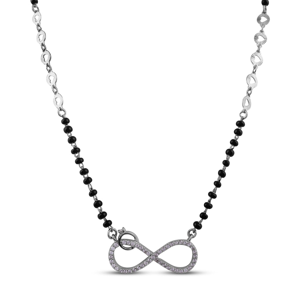 Silver Infinity Mangalsutra Necklace
