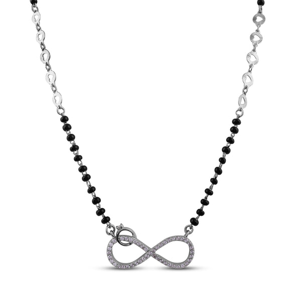Silver Infinity Mangalsutra Necklace