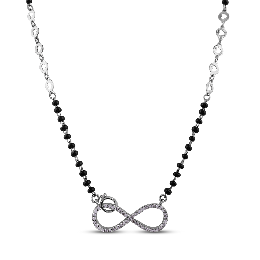 Silver Infinity Mangalsutra Necklace