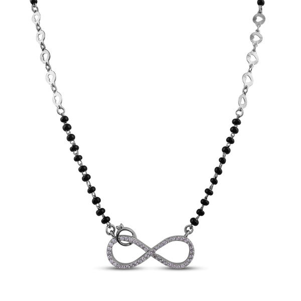 Silver Infinity Mangalsutra Necklace