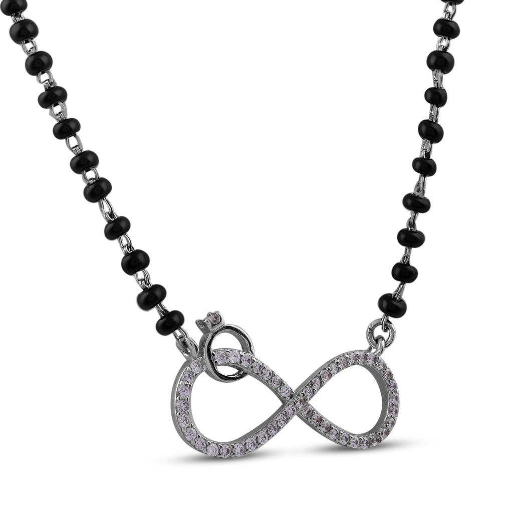 Silver Infinity Mangalsutra Necklace