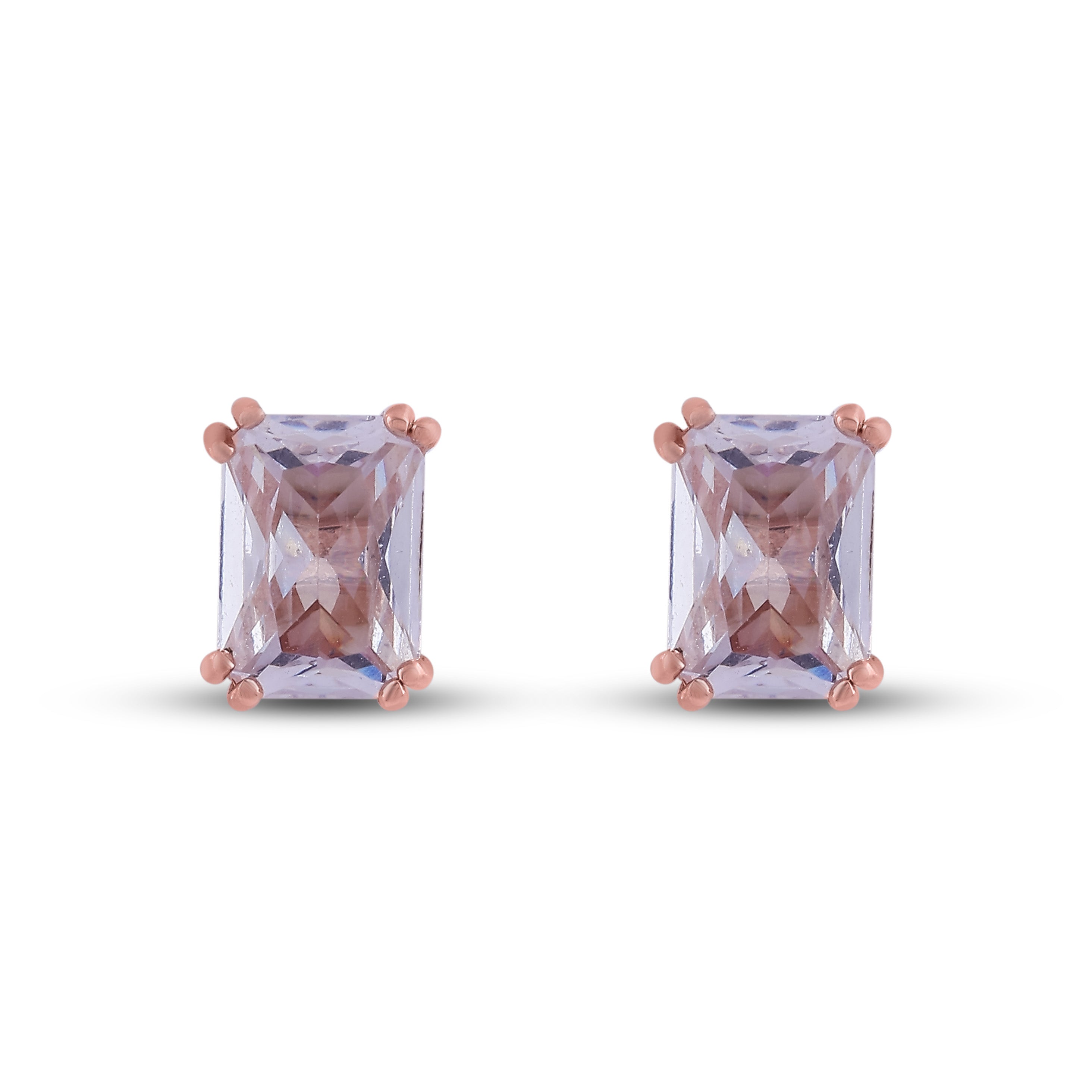 Blush Radiance Rose Gold Studs