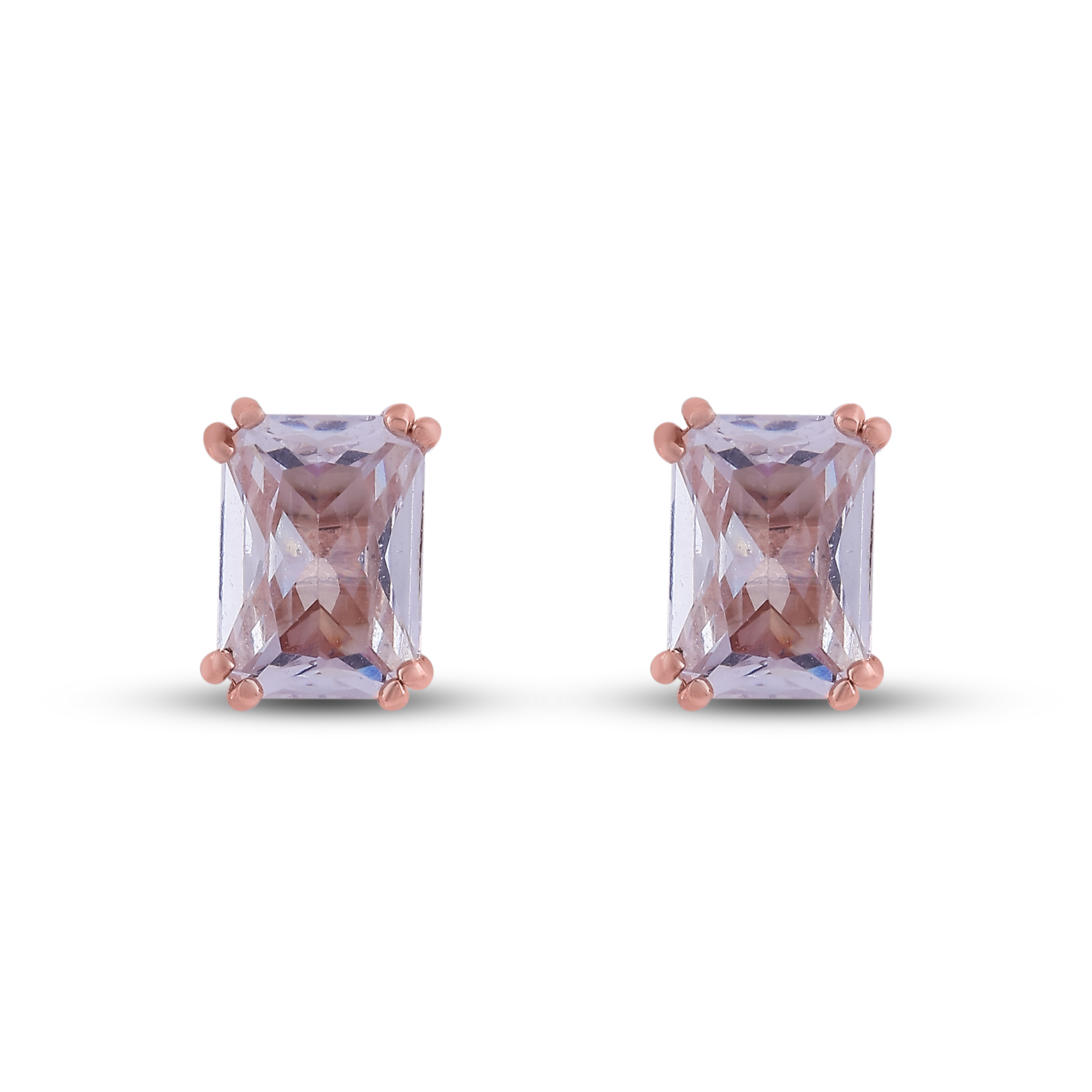 Blush Radiance Rose Gold Studs