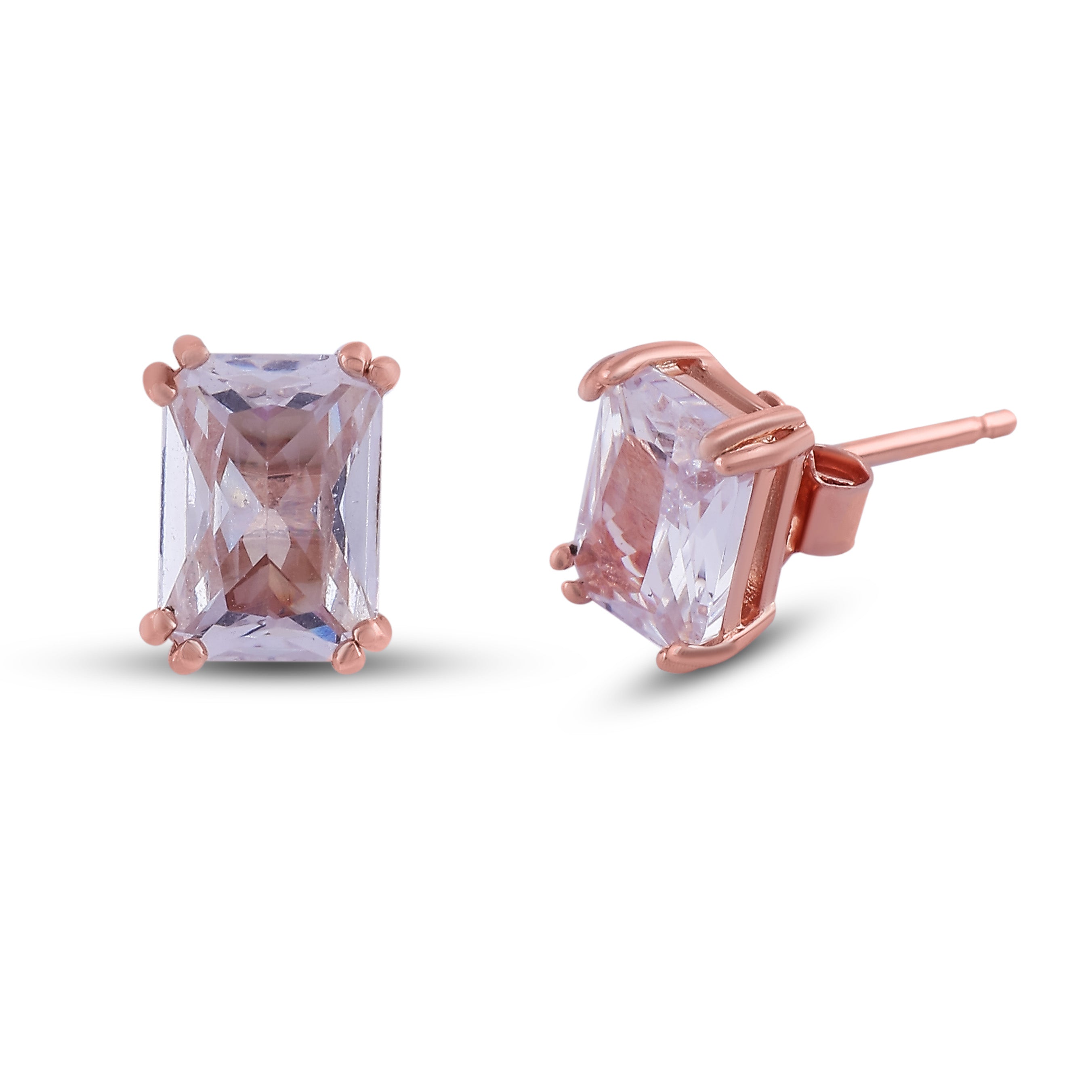 Blush Radiance Rose Gold Studs