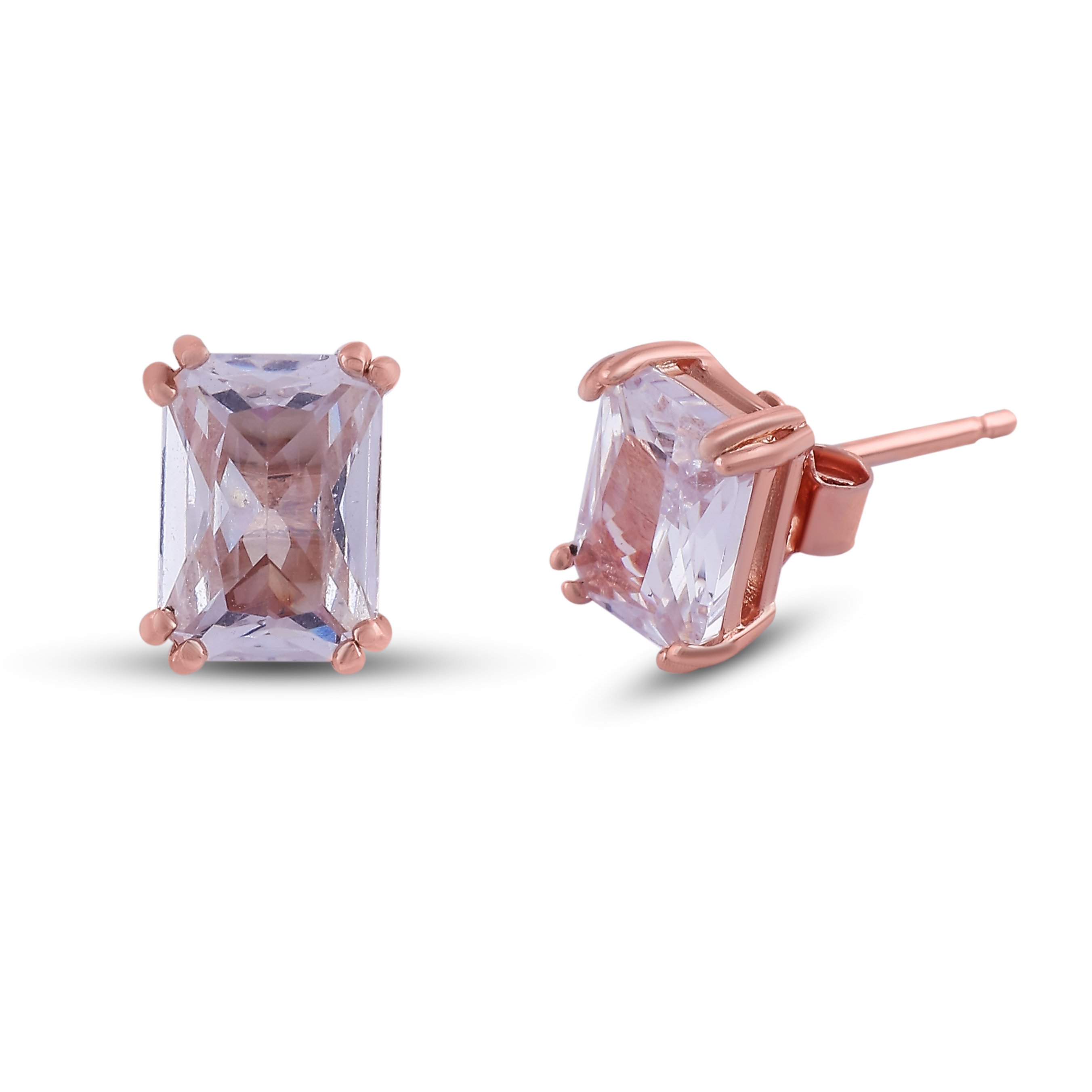 Blush Radiance Rose Gold Studs