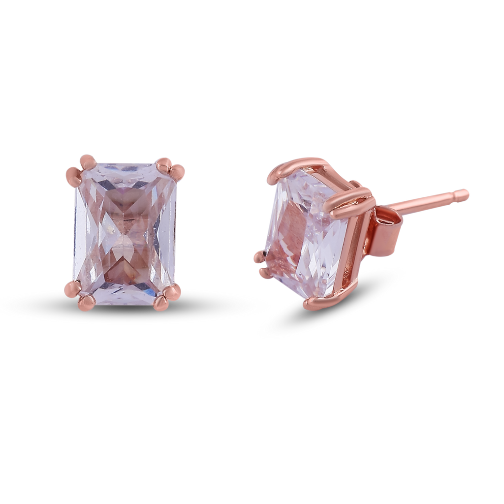 Blush Radiance Rose Gold Studs