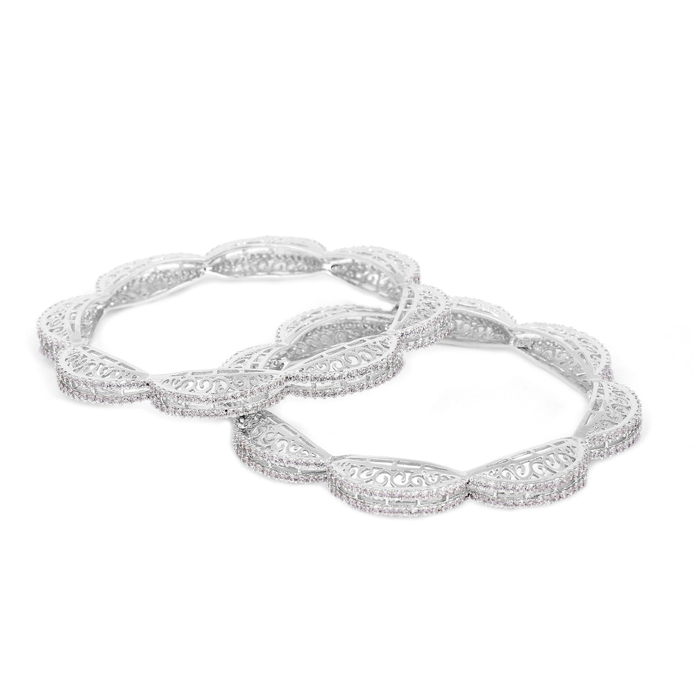 Filigree Cubic Zirconia Bangles