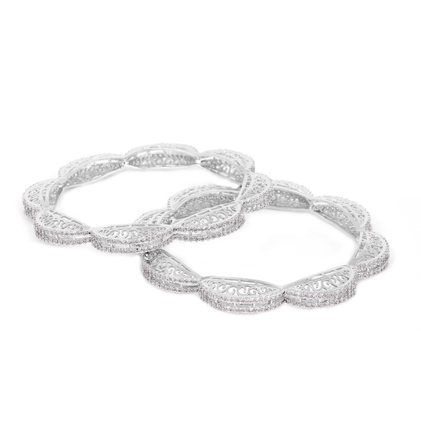 Filigree Cubic Zirconia Bangles