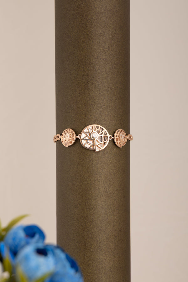 Gold Diamond Geometric Bracelet