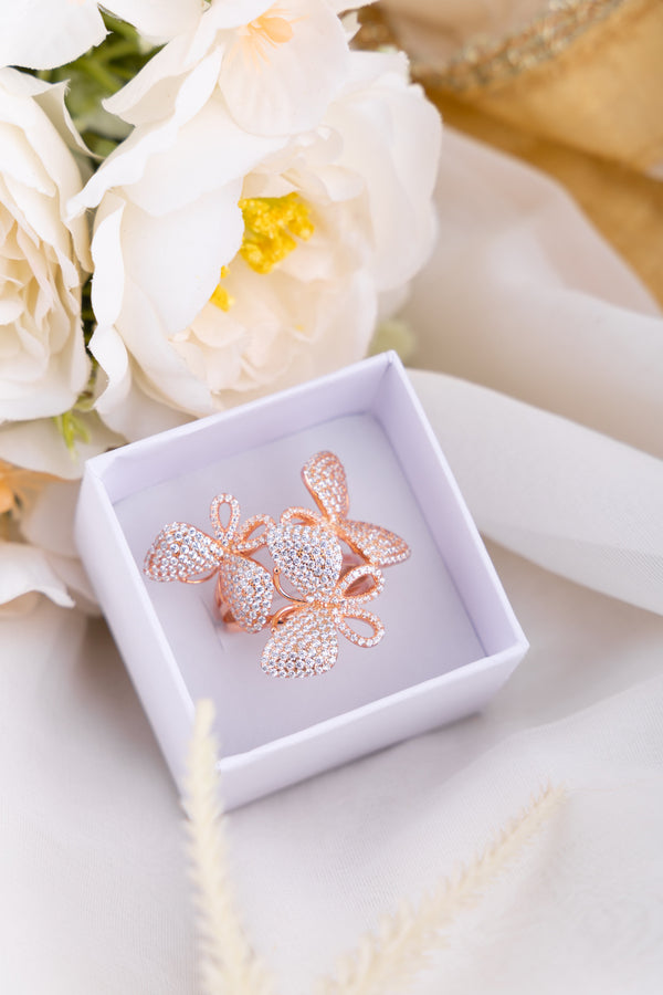 Rose Gold Butterfly Ring