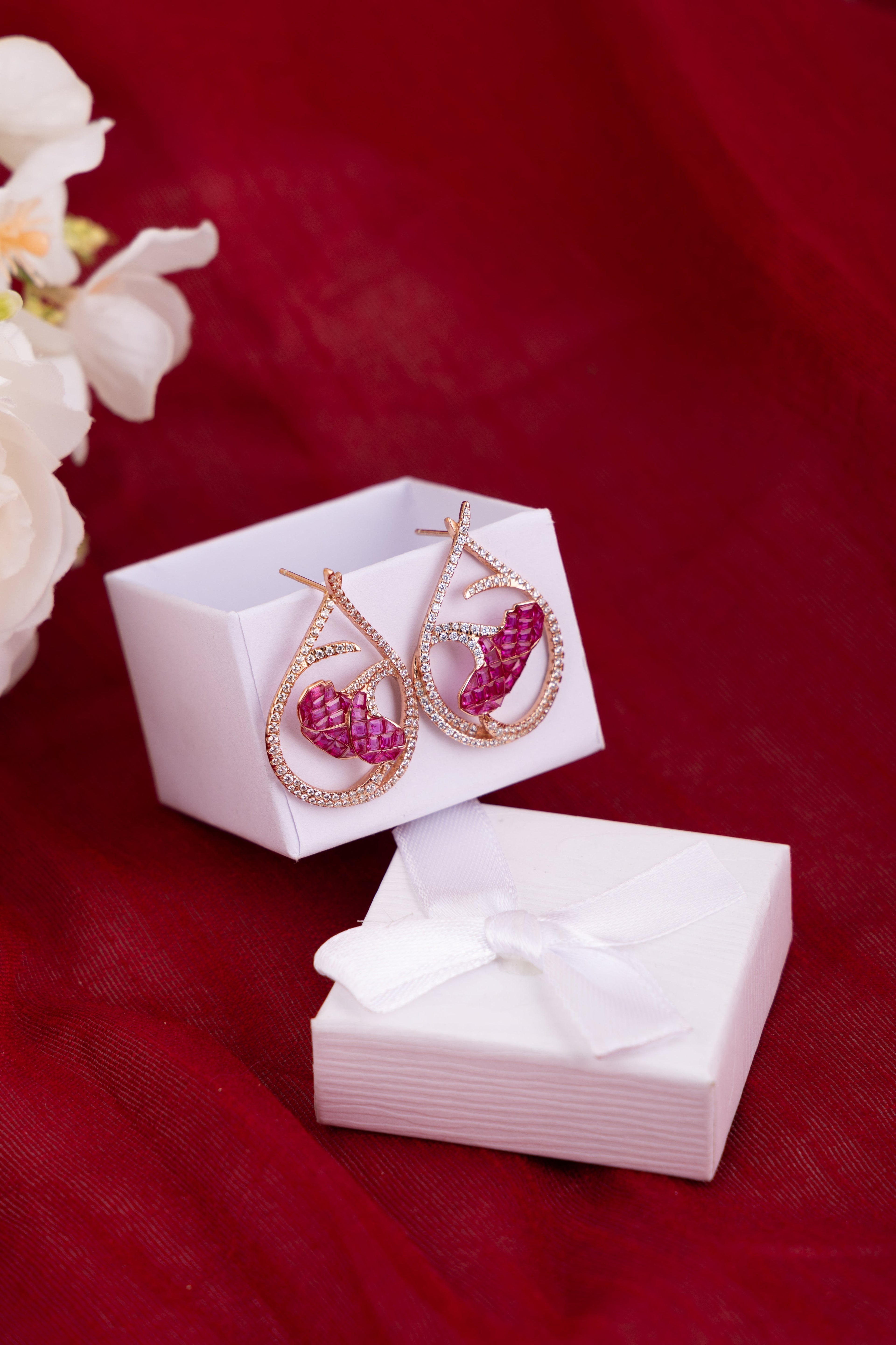 Pink Gemstone Teardrop Earrings - Flâneur Global® | FG | 925 Fine Silver Jewelry & Accessories 