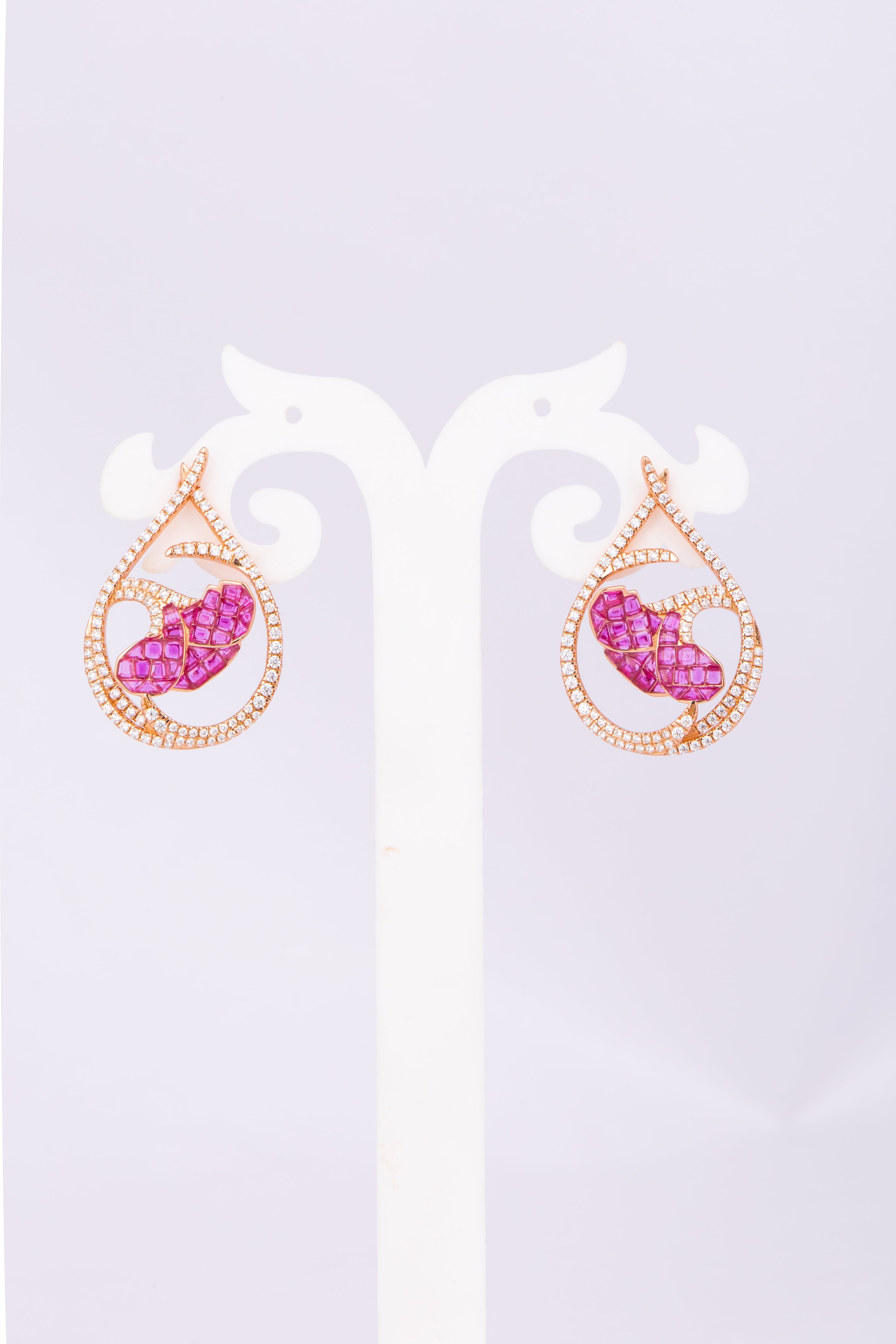 Pink Gemstone Teardrop Earrings - Flâneur Global® | FG | 925 Fine Silver Jewelry & Accessories 