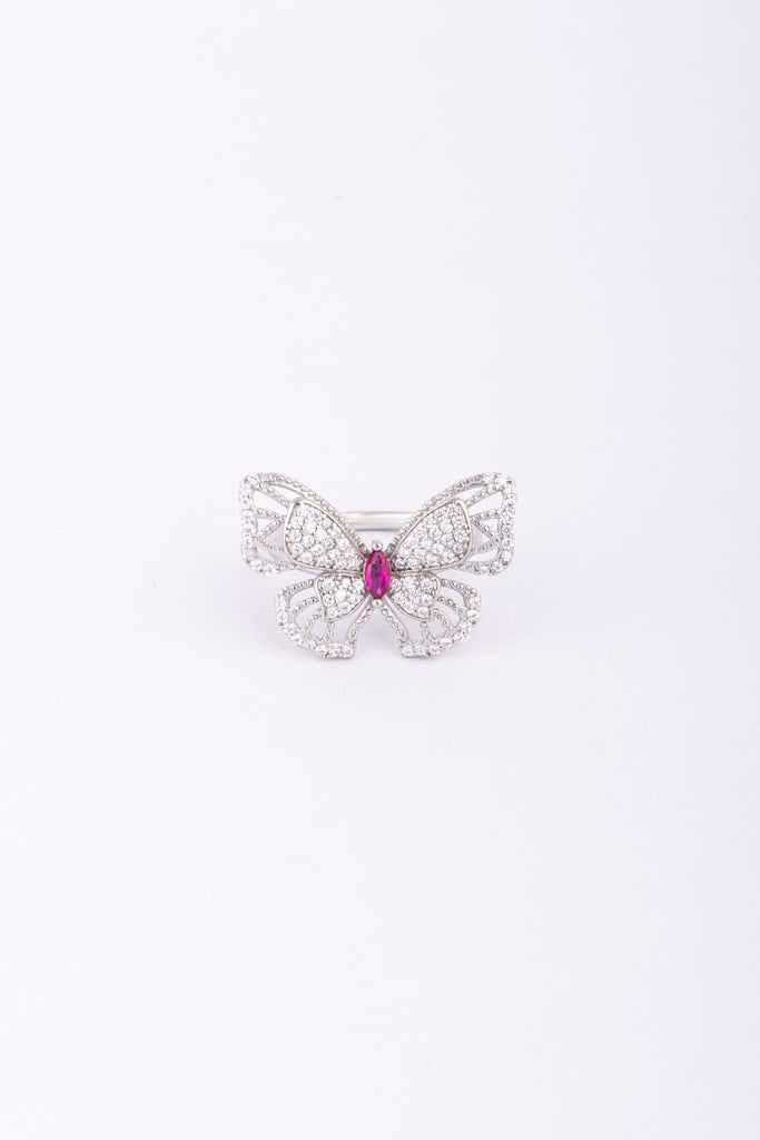 Butterfly Pink Gemstone Ring