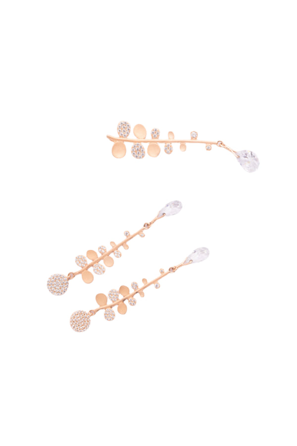 Gold Leaf Teardrop Earrings