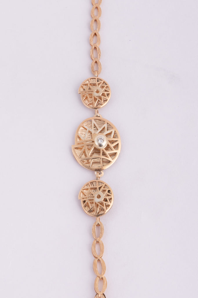 Gold Diamond Geometric Bracelet