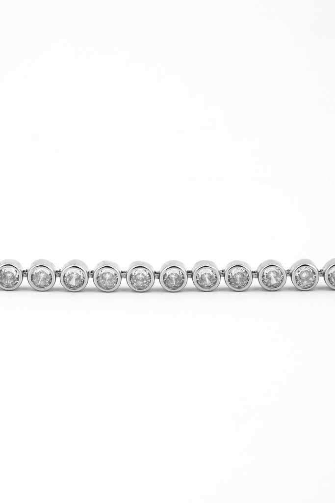 Silver Bezel Tennis Bracelet