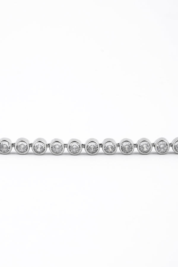Silver Bezel Tennis Bracelet