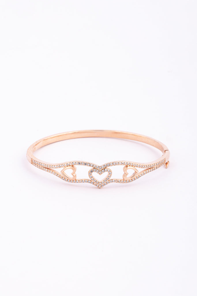 Rose Gold Heart Bangle