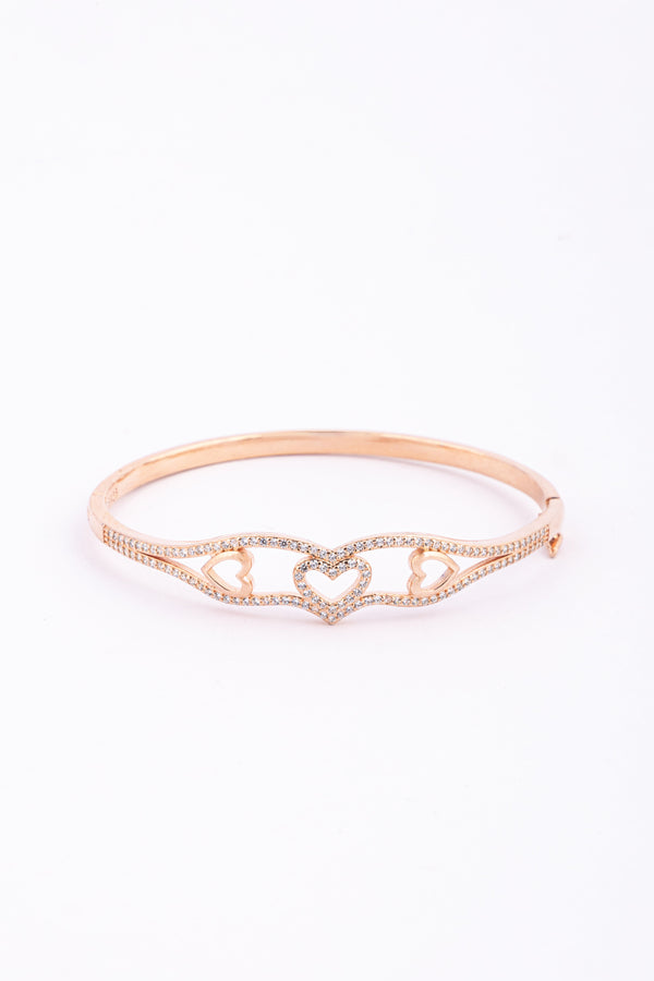 Rose Gold Heart Bangle