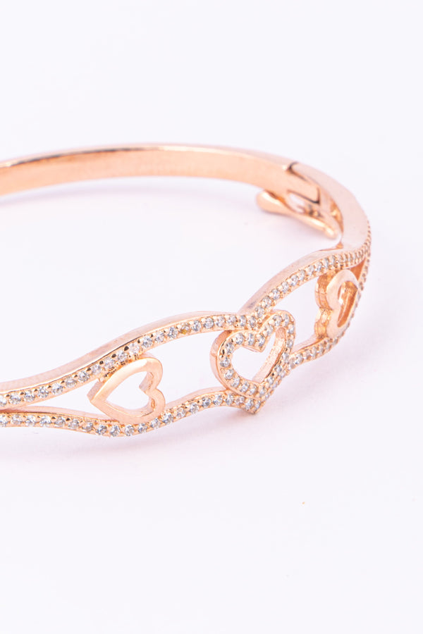 Rose Gold Heart Bangle