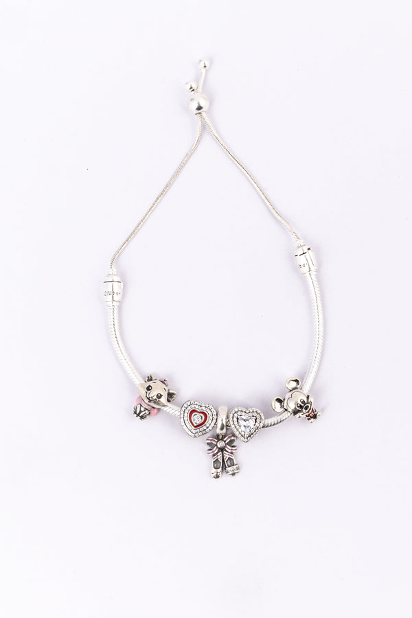 Sterling Silver Animal Charm Bracelet