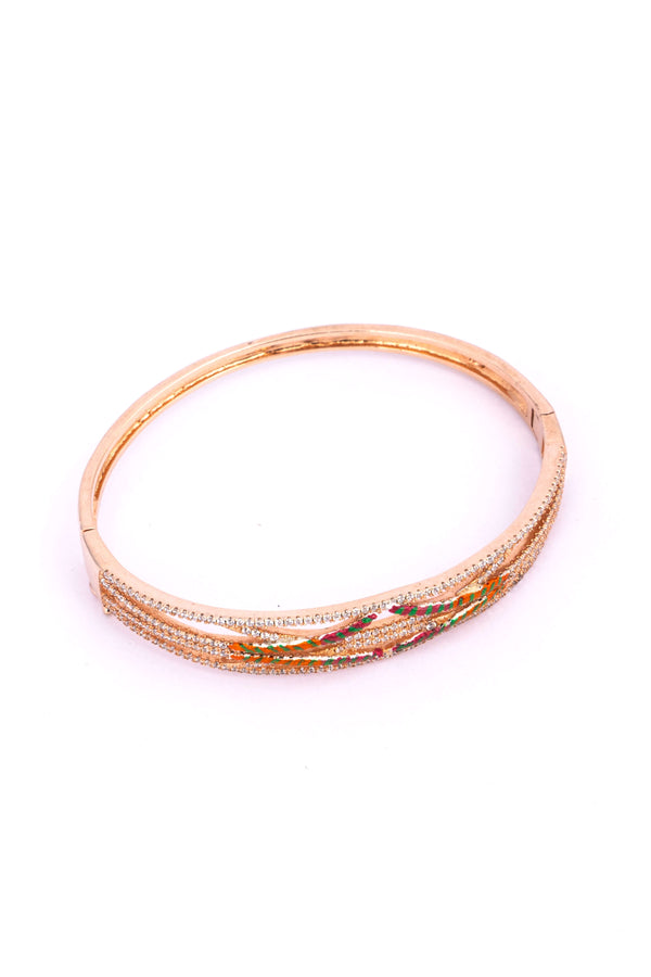 Enamel and CZ Studded 925 sterling silver Bracelet