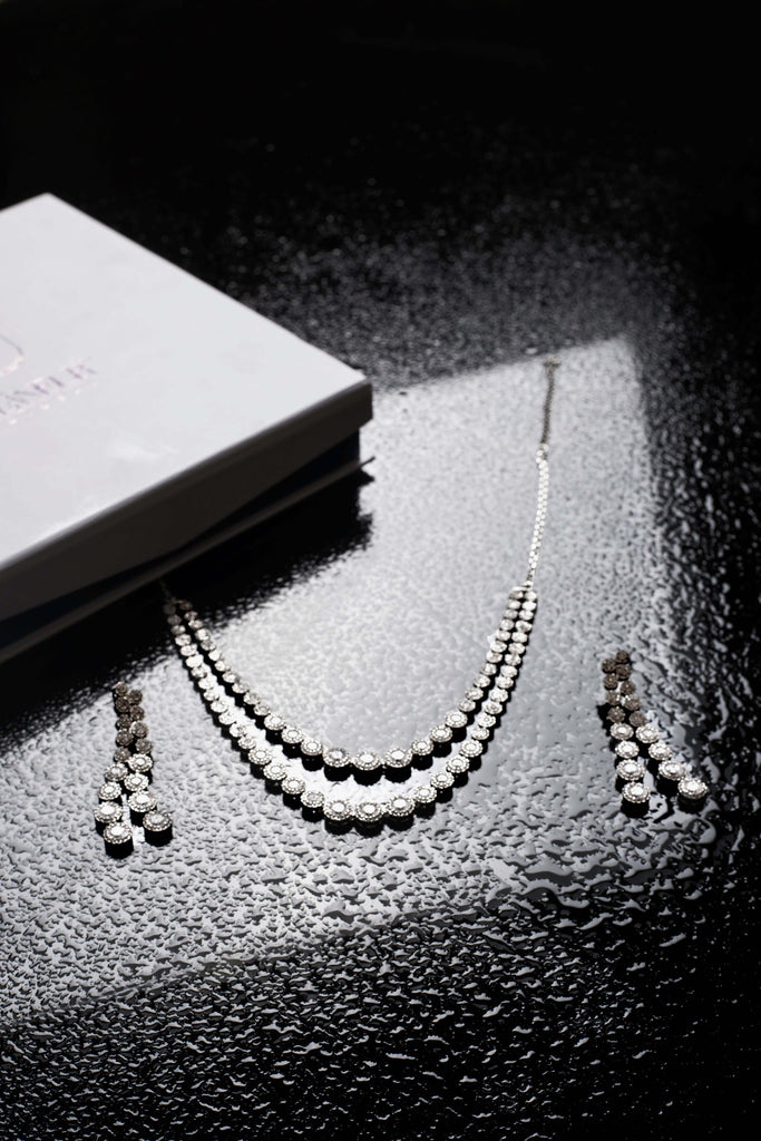 Solitaire Necklace & Earring Set