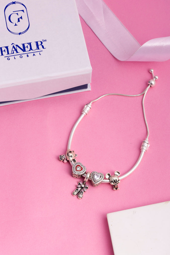 Sterling Silver Animal Charm Bracelet