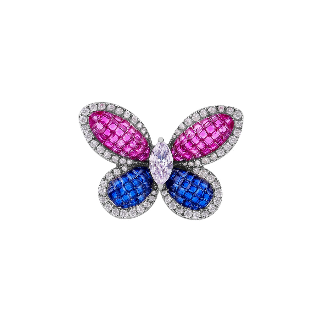 Butterfly Cocktail Invisible Setting  Ring for her