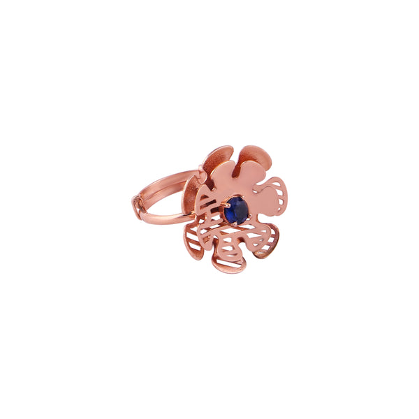 Rose Gold Sapphire Bloom Ring