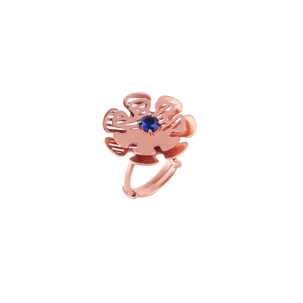 Rose Gold Sapphire Bloom Ring