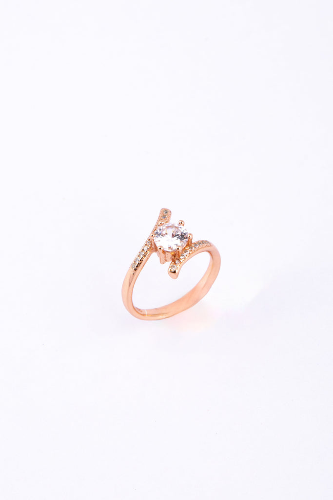 Rose Gold Curved Band Ring